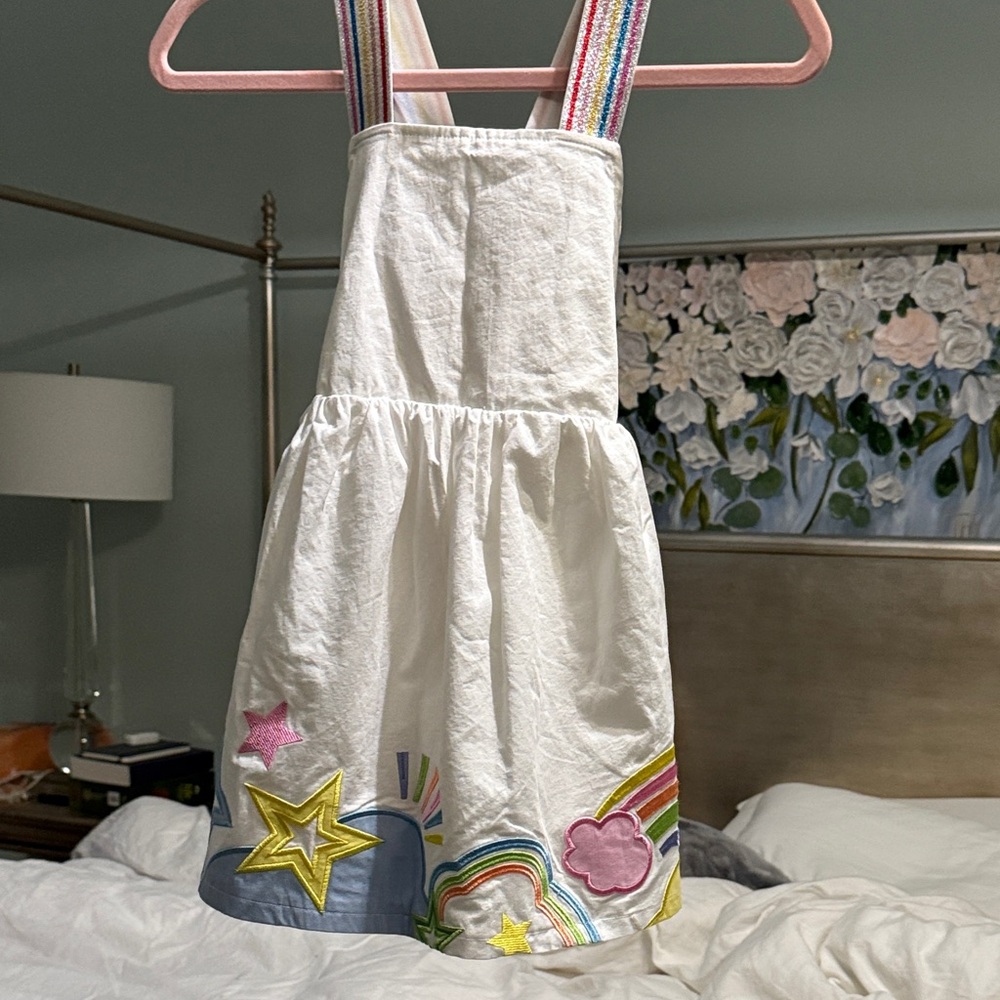 White/colorful Adorable Summer Pop Dress size 6